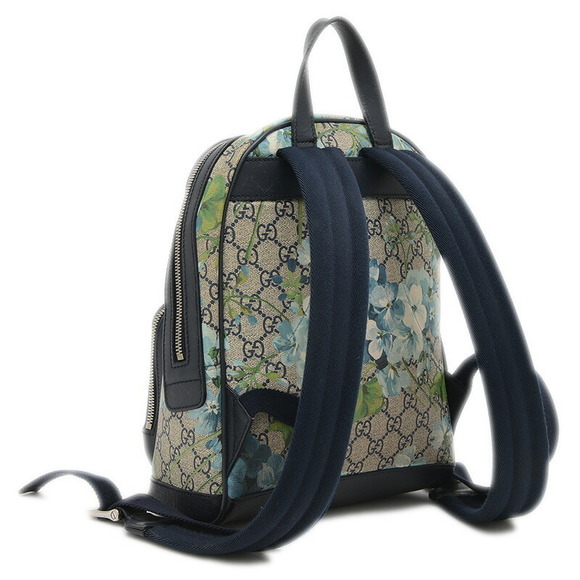 Gucci Blooms Backpack Canvas Blue GG - Picture 1 of 7